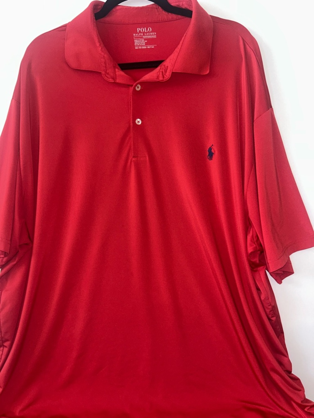 Polo by Ralph Lauren Red Short-Sleeve Performance Polo 3XL